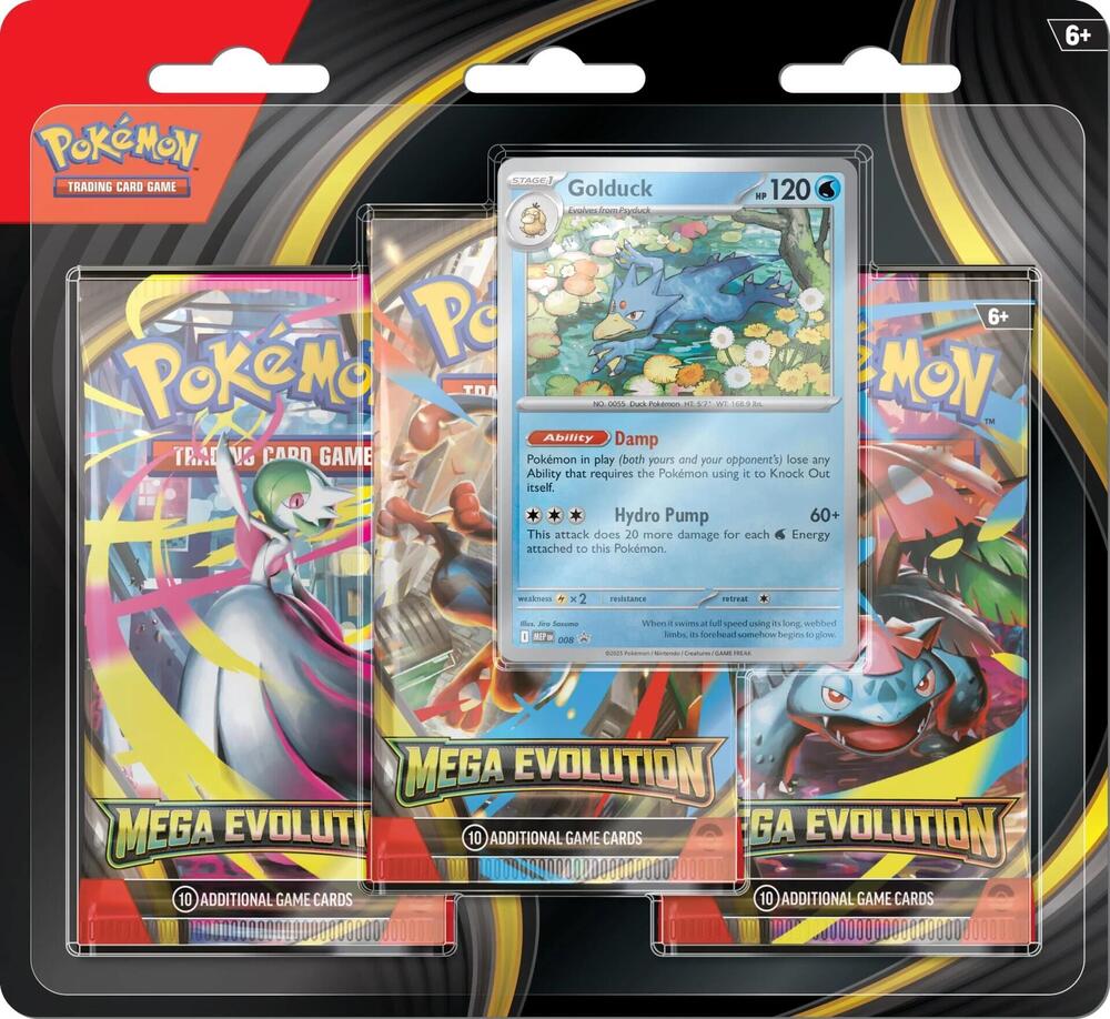 Mega Evolution 3-Pack Blister (Golduck)