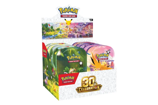 Pokémon TCG: 30th Celebration Mini Tin Display