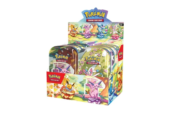 Prismatic Evolutions Mini Tin Display